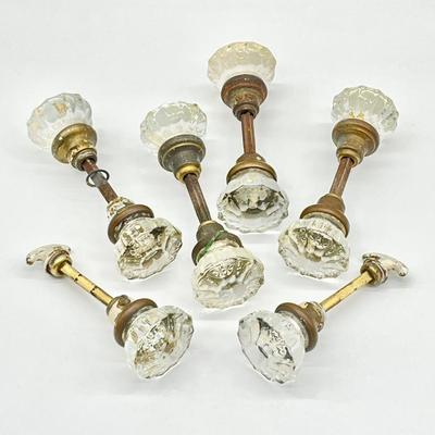Antique Glass Doorknobs ~ Set Of Six (6)
