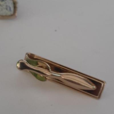 Tie clips with matching cuff links