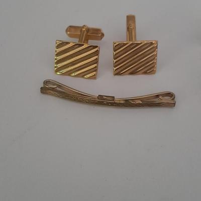 Cuff links and tie clips working thermometer tie clip