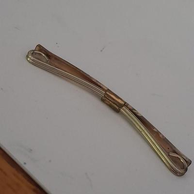 Cuff links and tie clips working thermometer tie clip