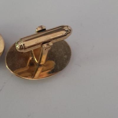 Cuff links and tie clips black and white / silver