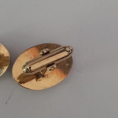 Cuff links and tie clips black and white / silver