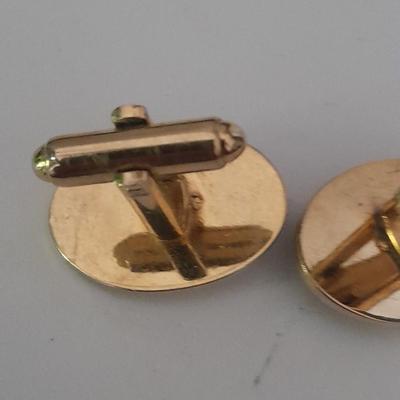 Cuff links and tie clips black and white / silver