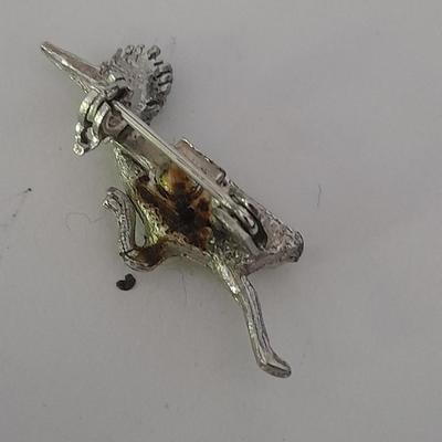 Four Fun and fancy hat pins, Roadrunner, Turtle, Frog, and a Clown