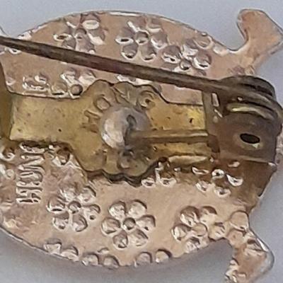 Four Fun and fancy hat pins, Roadrunner, Turtle, Frog, and a Clown