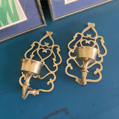 Blue and Brass Vintage Lot
