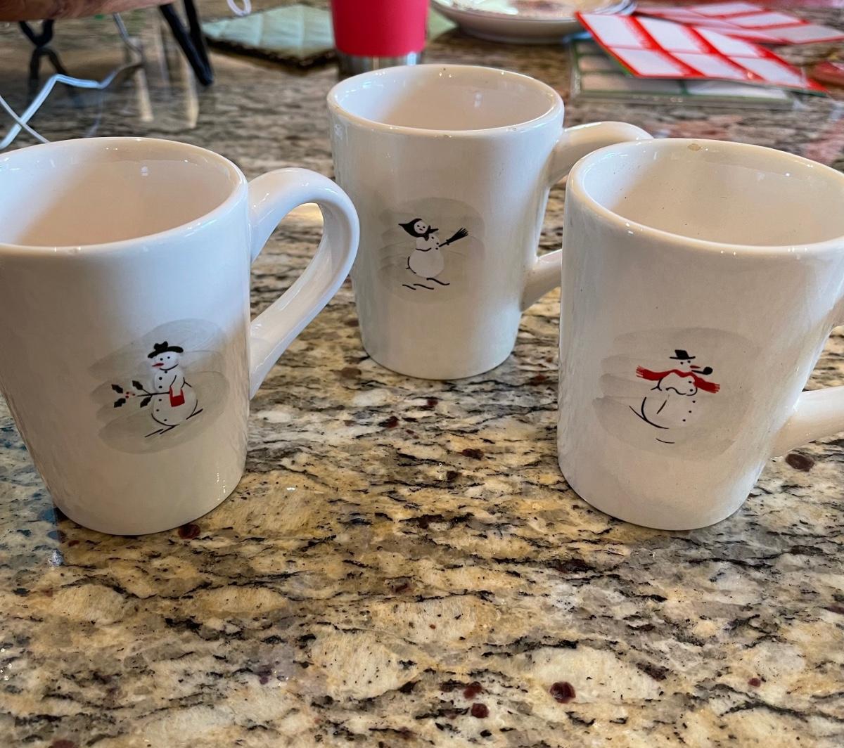 Three Williams Sonoma mugs