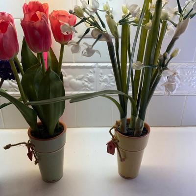 Marjolein Bastin Planters Glazed Clay-signed