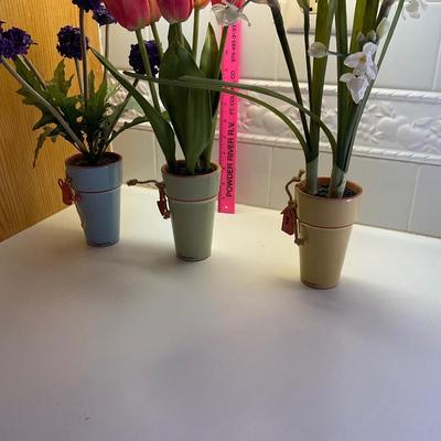 Marjolein Bastin Planters Glazed Clay-signed