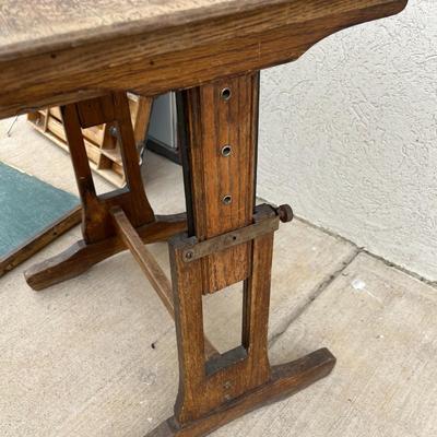 Antique Chautaugua Industrial Art Desk really cool!