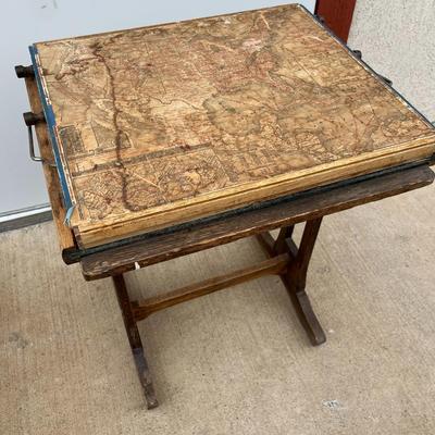 Antique Chautaugua Industrial Art Desk really cool!