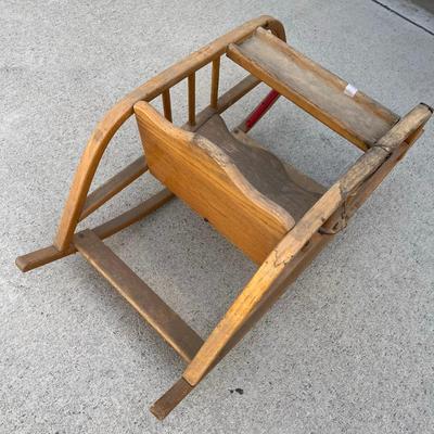 Vintage Child rocker Happy Land Playthings Bent Wood Products