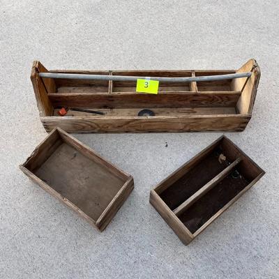 Vintage/antique Wooden Boxes and Tool Box