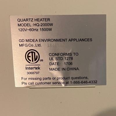 Sunbeam Quartz Large Room Heater