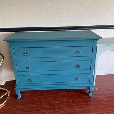 Blue Turquoise wood dresser