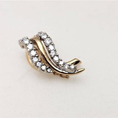 Lot #173  14kt Yellow Gold and Diamond Enhancer for Necklace