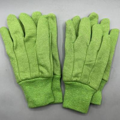 Two Pairs of Green Poly Cotton Blend Lightweight Gardening Gloves Size Medium