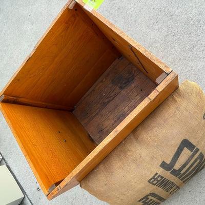 Large Wood Lidded Box with Handles