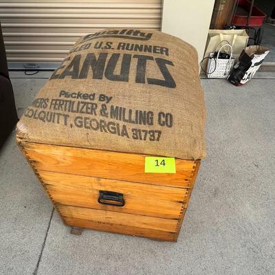 Large Wood Lidded Box with Handles