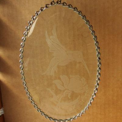 Lot 256: Glass Window Hanger Humming Bird