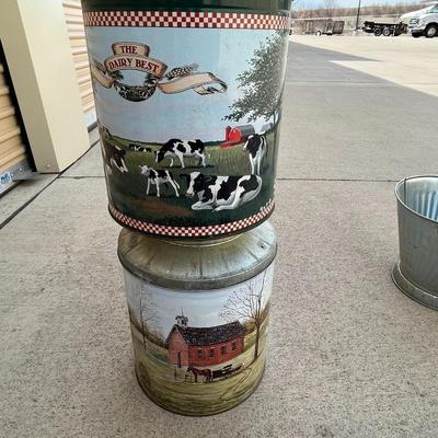 Decor Milk Cans & Galvanized Coal Hod