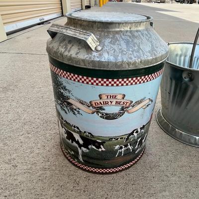Decor Milk Cans & Galvanized Coal Hod