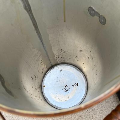 Toleware tall narrow bucket with lid