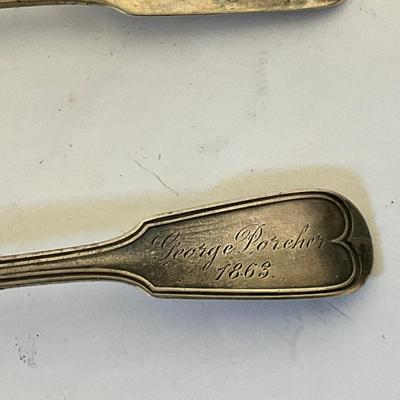Antique Coin Silver Spoon Lot