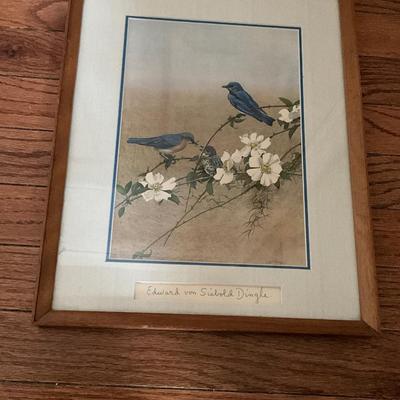 Edward Von Siebold Dingle Blue Bird Signed Print