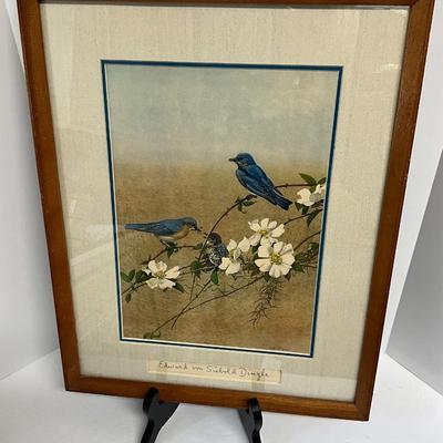 Edward Von Siebold Dingle Blue Bird Signed Print