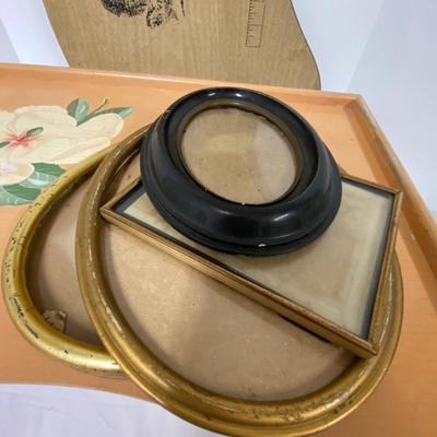 Vintage Lap Desk, Picture Frame Lot
