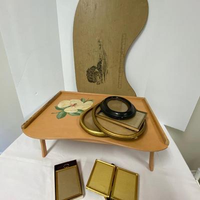 Vintage Lap Desk, Picture Frame Lot