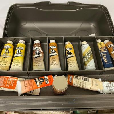 Tackle box art supply lot