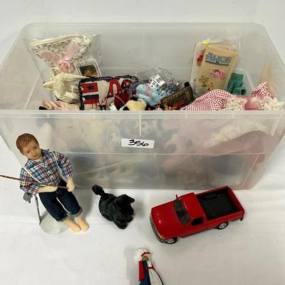 Tub of Doll Accessories and Toys