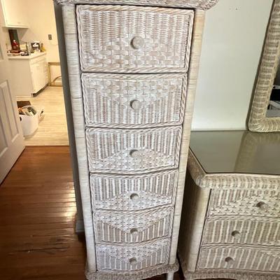 6 Drawer Lingerie Chest Wicker