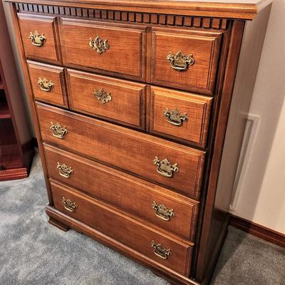 Lot #177  Oak finish Chest of Drawers