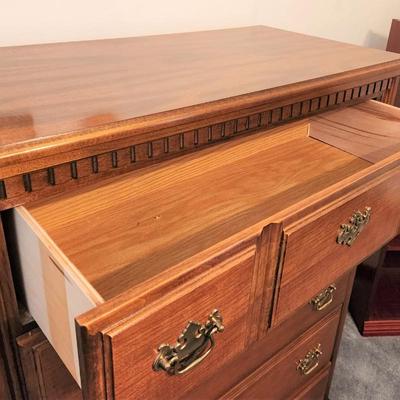 Lot #177  Oak finish Chest of Drawers