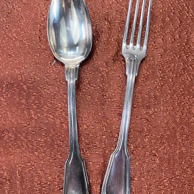 Antique 1800s Belgium silverware  forks and spoons