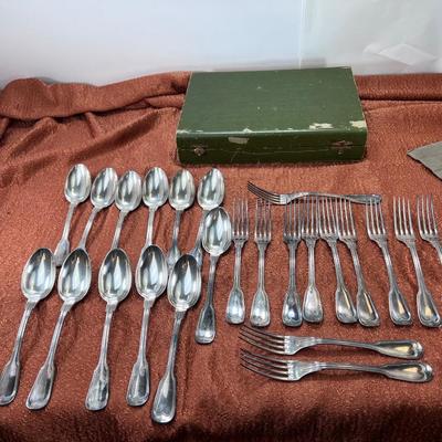 Antique 1800s Belgium silverware  forks and spoons