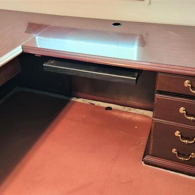 Lot #180  Large L-Shaped Office Desk w/return - good quality