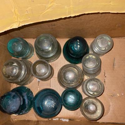 13 Antique Insulators.