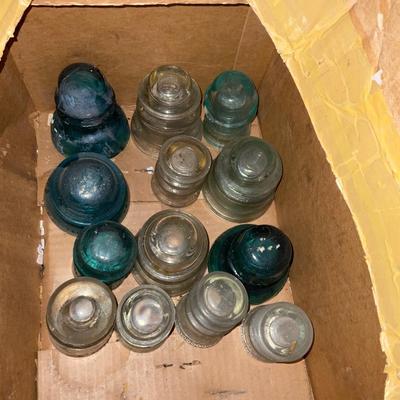 13 Antique Insulators.