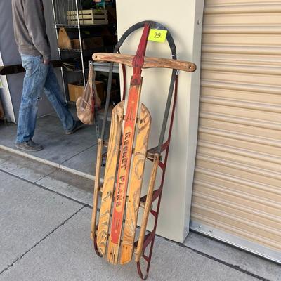 Vintage Rocket Plane Snow Sled