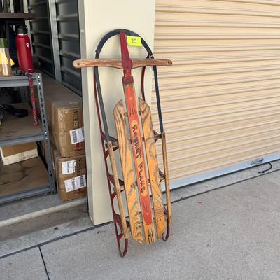 Vintage Rocket Plane Snow Sled