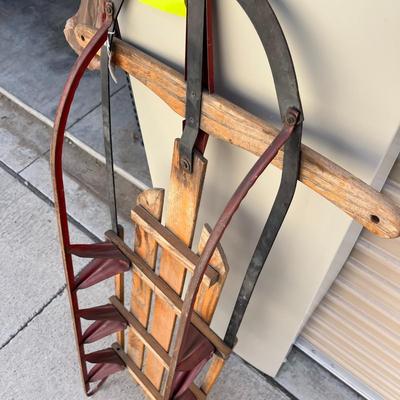 Vintage Rocket Plane Snow Sled