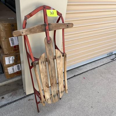 Vintage unmarked snow sled