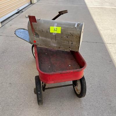 Vintage Wagon & Mail Box