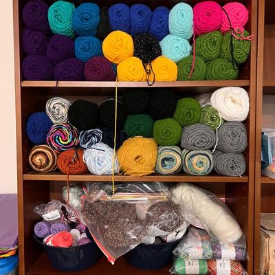 Huge Lot Skeins and Balls of Yarn