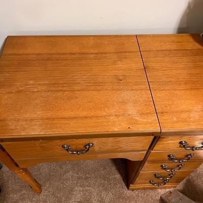 Wooden Sewing Machine Desk