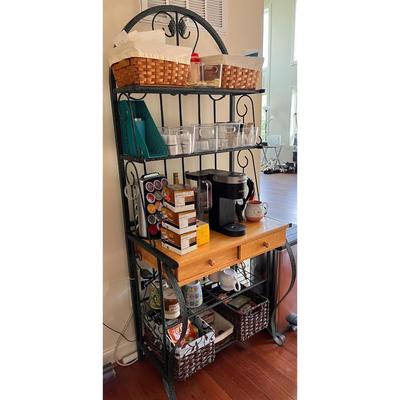 Kitchen Storage Bakers Rack Coffee Station- Rack ONLY